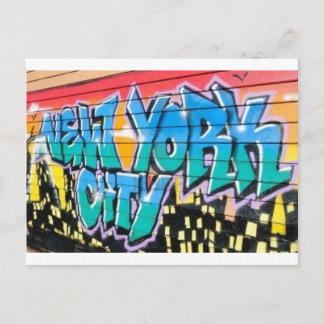 ny graffiti postcard