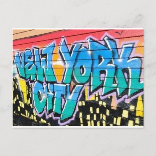 ny graffiti postcard