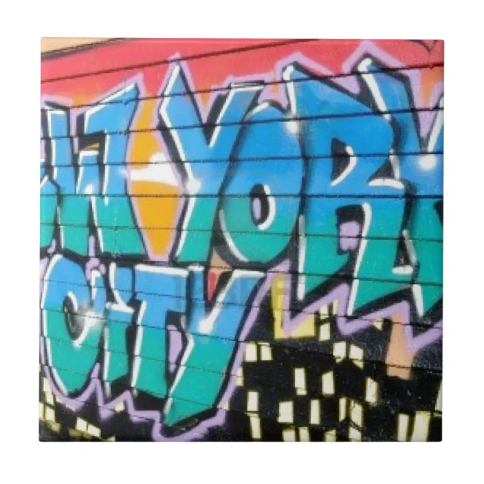 Ny Graffiti Tile Zazzle Com