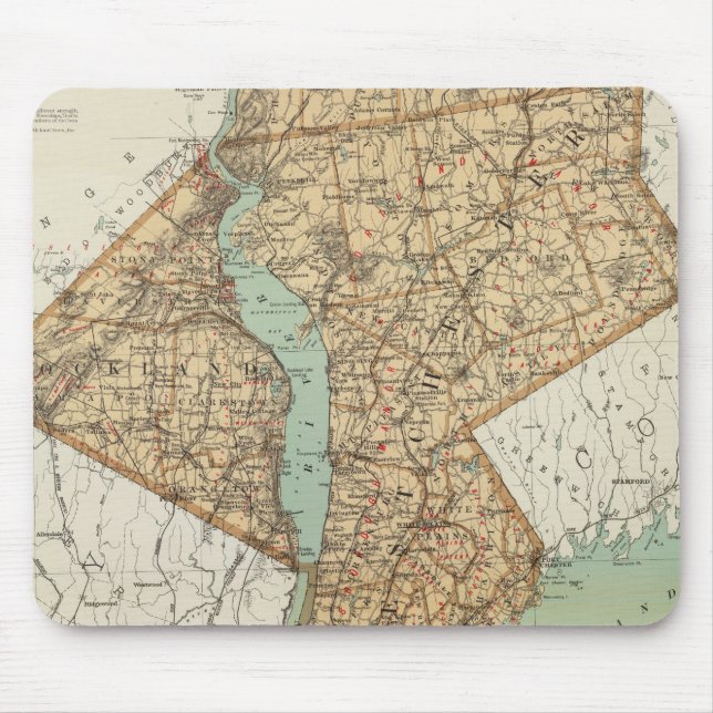 NY, Kings, Queens, Richmond, Rockland Mouse Pad (Front)