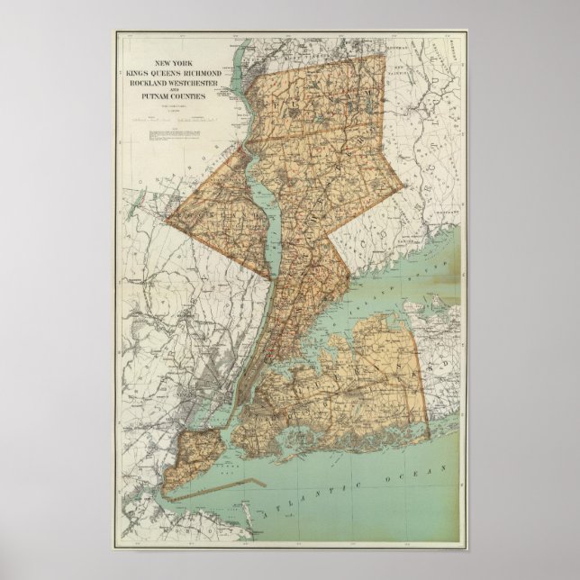 NY, Kings, Queens, Richmond, Rockland Poster (Front)