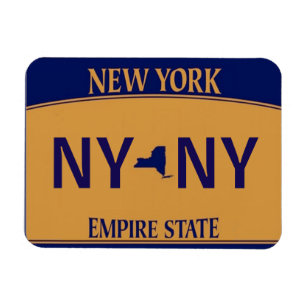 NY License Plate Magnet