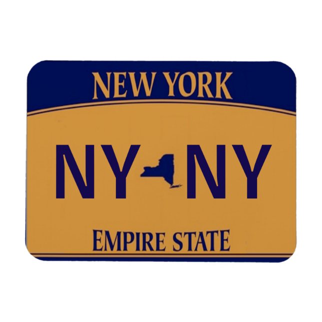NY License Plate Magnet (Horizontal)