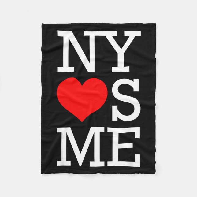 Ny Loves Me Funny I Heart New York  Fleece Blanket (Front)