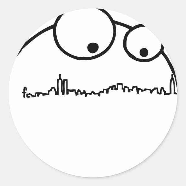 NY Monster Classic Round Sticker (Front)