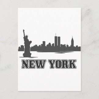 ny new york city retro vintage design postcard
