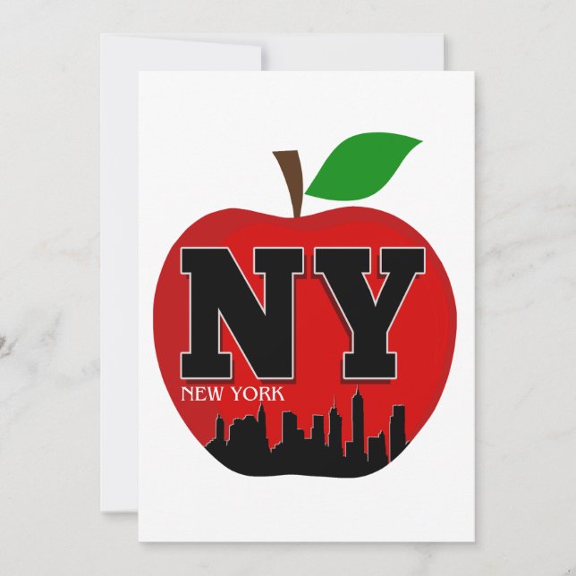 NY NEW YORK THE BIG APPLE INVITATION (Front)