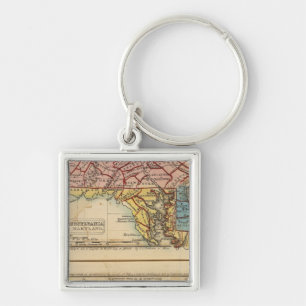 NY, NJ, Pa, Del, Md Keychain