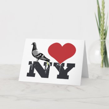Ny Pigeon Card by brev87 at Zazzle