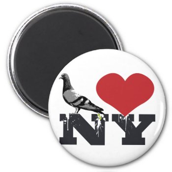 Ny Pigeon Magnet by brev87 at Zazzle