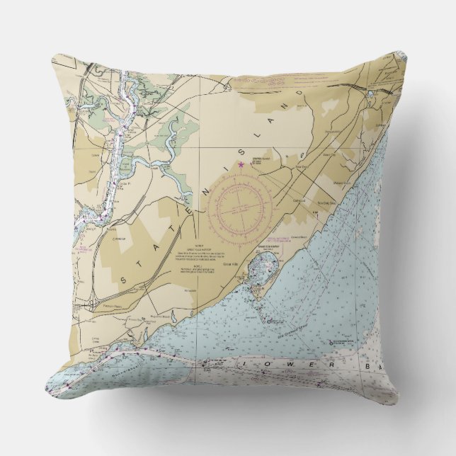 NY_Staten Island Throw Pillow (Front)