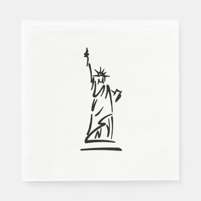 NY Statue of Liberty Paper Napkins (Front)