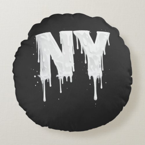 NY Street Vibes Round Pillow