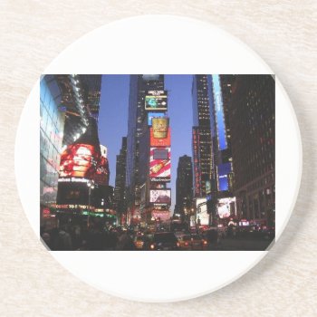 Ny Time Square Drink Coaster by LABOUTIQUEJMJ at Zazzle