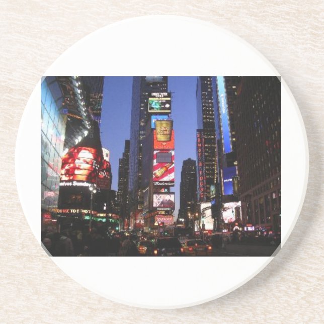NY TIME SQUARE DRINK COASTER (Front)