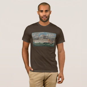 NY Voyage Grand Paddlewheel Steamboat The Pilgrim T-Shirt