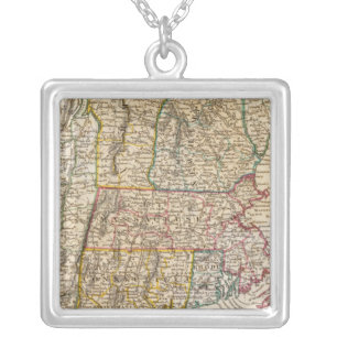 NY, Vt, Maine, NH, Mass, Conn, RI, NJ Silver Plated Necklace