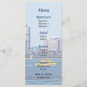 NY Water Taxi Wedding Menu
