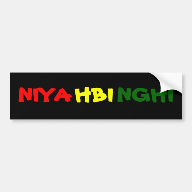 Nyahbinghi Bumper Sticker (Front)