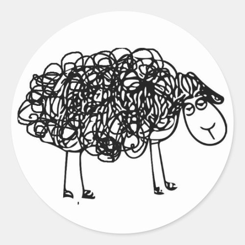 NYAHM Logo black sheep Classic Round Sticker
