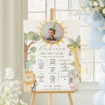 Nyala Safari Animals First Birthday Milestone Poster<br><div class="desc">Celebrate the first 12 months of your little one with this first birthday milestone sign. Customize the sign with your baby's yearly milestones. To add text to the design simply select the "Customize It" button above for more advanced customization features.</div>