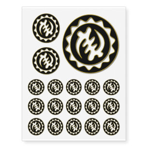 Nyame Ye Ohene   God is King symbol Temporary Tattoos