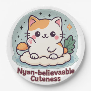 Nyan-believable Cuteness – Cute Kawaii Cat Paper Plates