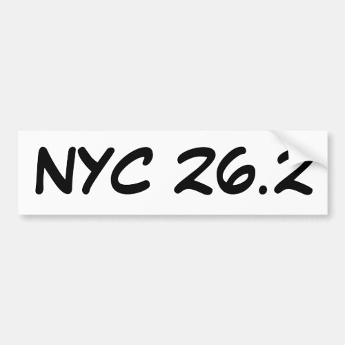 NYC 262 bumper sticker