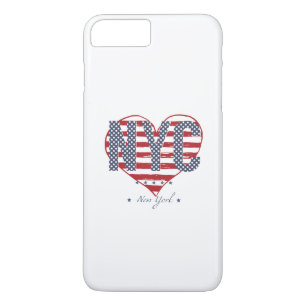 NYC American Flag Heart iPhone 8 Plus/7 Plus Case