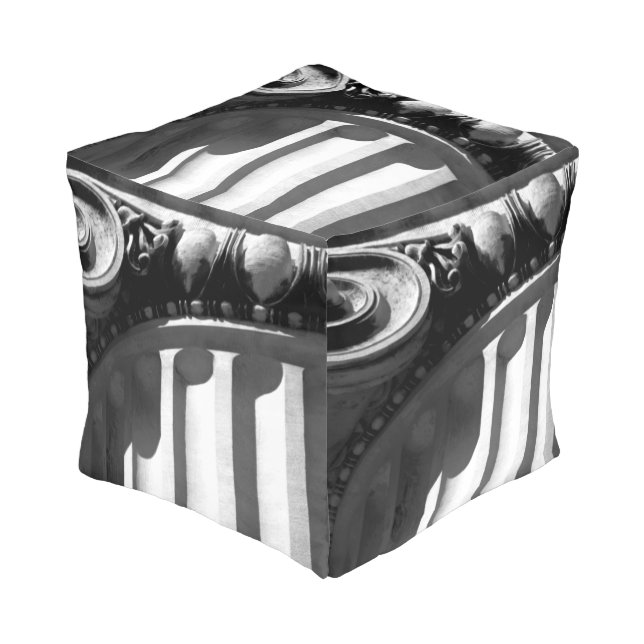 NYC Architecture III Pouf (Angled Front)