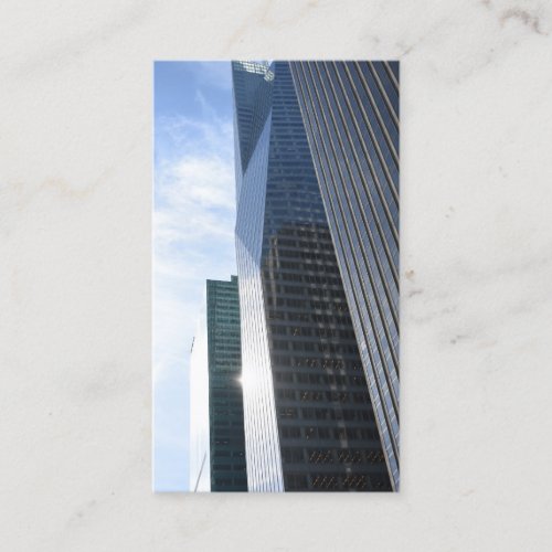 NYC Architecture Skyscraper Photography Metallic Business Card