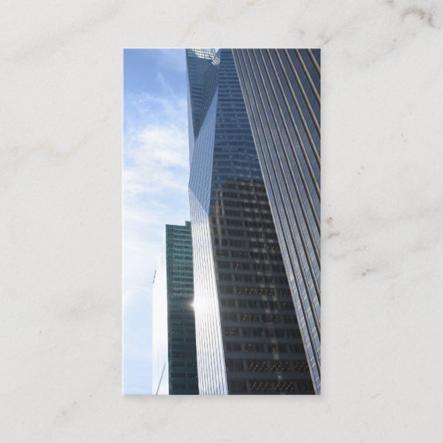 NYC Architecture Skyscraper Photography Metallic Business Card (Front)