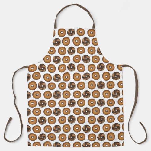 NYC Bagel Print Marble Rye Plain Breakfast Food Apron