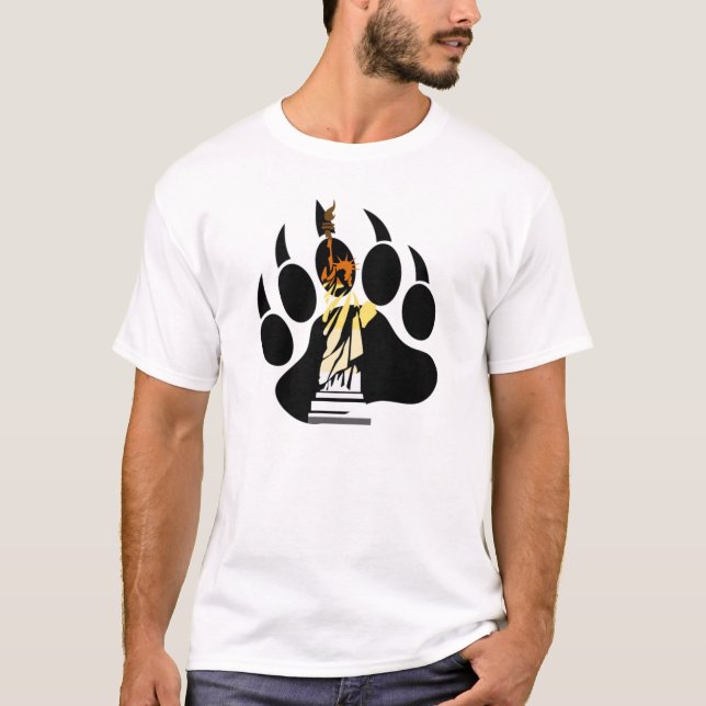 NYC BEAR PRIDE LIBERTY BEAR PAW T-Shirt (Front)
