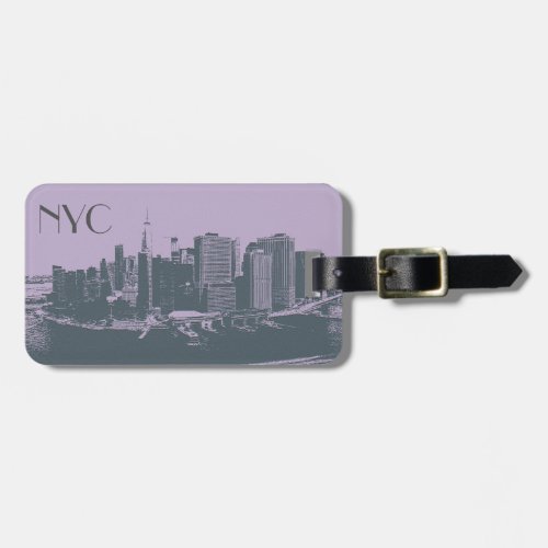 NYC Big Apple vintage graphic style Luggage Tag