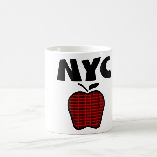 NYC _ Big Apple With All 5 Boroughs Coffee Mug