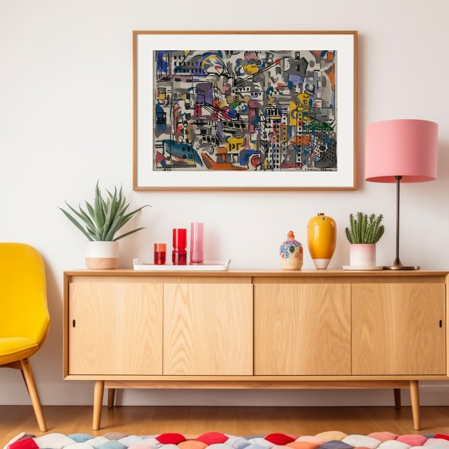 NYC Bird’s Eye View | Joaquín Torres-García Framed Art (Creator Uploaded)