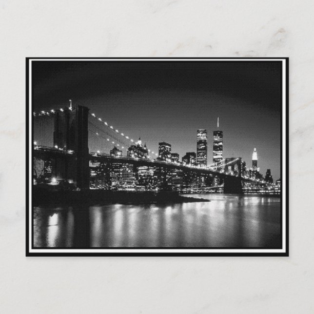 NYC black and white Postcard (Front)