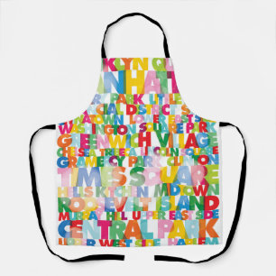 NYC Boroughs All-Over Print Apron