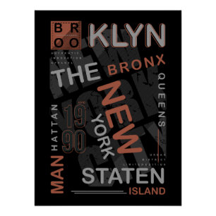 NYC Boroughs Legacy Poster