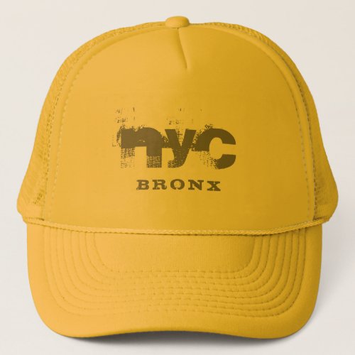 Nyc Bronx Text New York City Template Trendy Trucker Hat