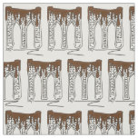 NYC Brooklyn Bridge Chocolate Valentine's Day Fabric