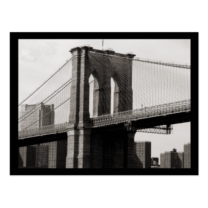 NYC Brooklyn Bridge Closeup Postcards