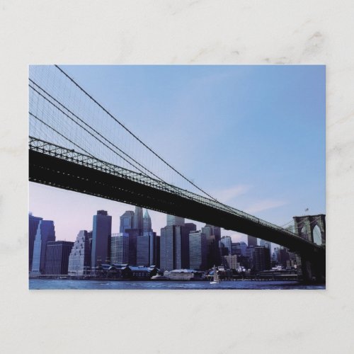 NYC Brooklyn Bridge Manhattan New York postcard