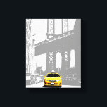 Nyc Brooklyn Bridge New York City Yellow Taxi Canvas Print<br><div class="desc">Nyc Brooklyn Bridge New York City Yellow Taxi Pop Art Canvas Art Print.</div>