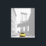 Nyc Brooklyn Bridge Yellow Taxi New York City Canvas Print<br><div class="desc">Nyc Brooklyn Bridge Yellow Taxi New York City Pop Art Canvas Art Print.</div>