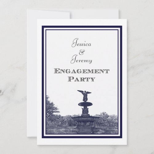 NYC Central Park Bethesda Ft DIY 2 Engagement Invitation