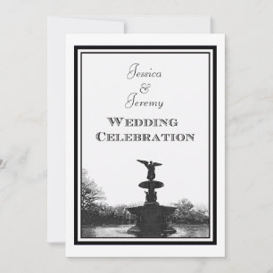 NYC Central Park Bethesda Ft DIY Etch Wedding Invitation