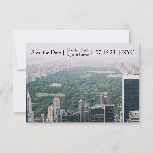 NYC Central Park Photo - 3x5 Save the Date (Front)