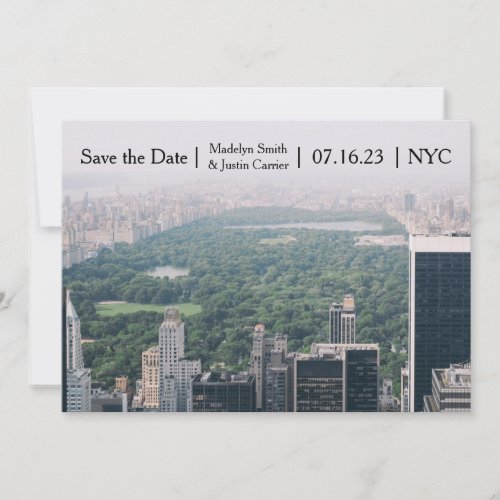 NYC Central Park Photo _ Save the Date